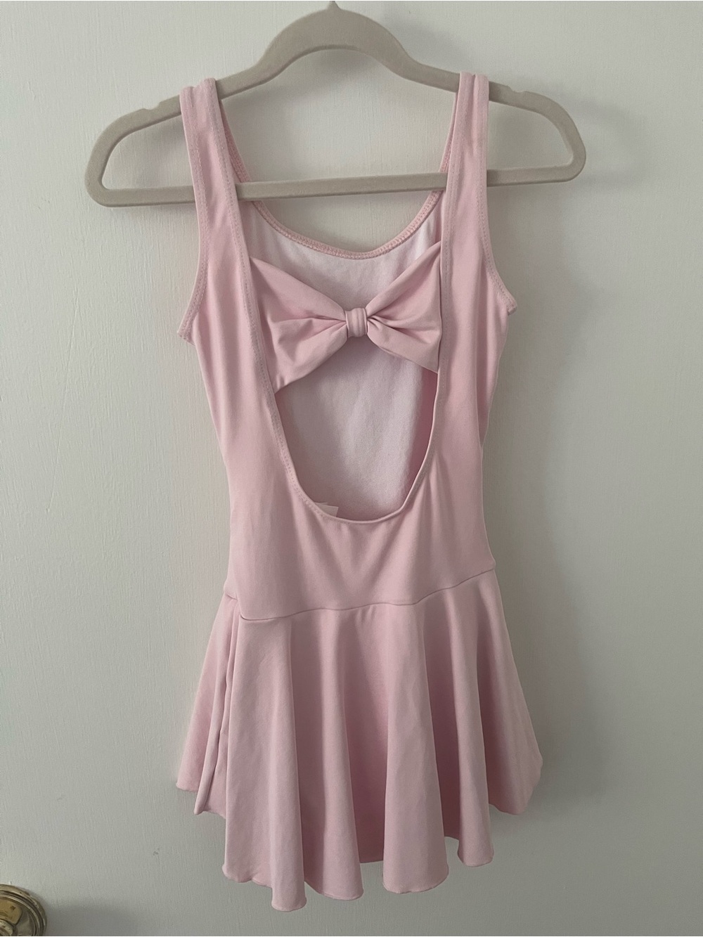 So Danca Ballet Dance Child Tank Dress Leotard Bow on Back Pink Size 2A 12-14 - Picture 2 of 11